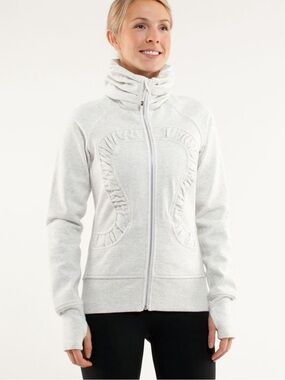 Lululemon Cuddle Up Jacket - - Heathered White / White